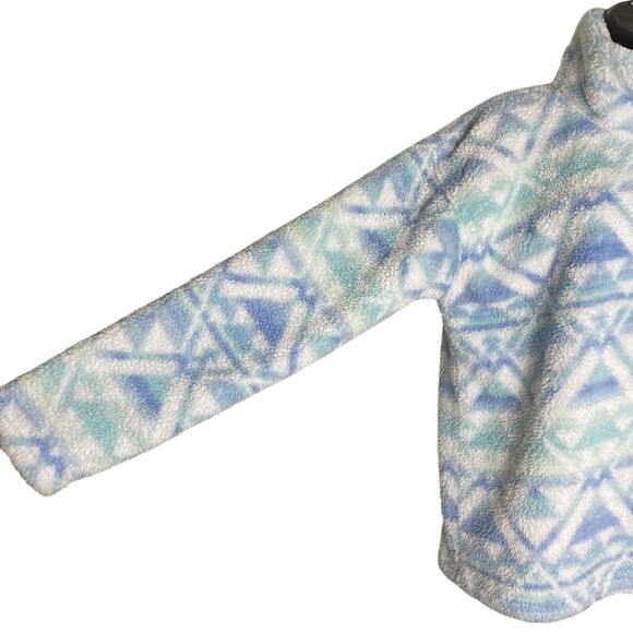 Eddie Bauer Fleece Jacket Womens M Sherpa 1/4 Zip Sweater Aztec Southwestern - Picture 6 of 13